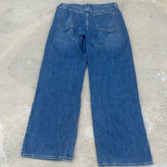 Rag & Bone Logan Wmns Featherweight Long Wide‑Leg Mid-rise Jeans|Covington ~29 - Picture 2 of 7